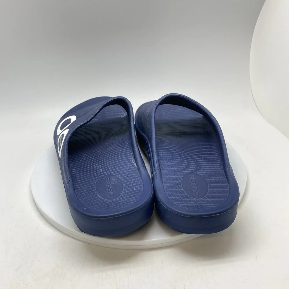Oofos OOahh Sport Sandals Mens 12 Womens 14 Blue Open‎ Slip On Recovery Rubber